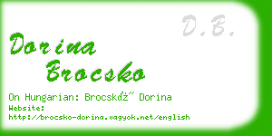 dorina brocsko business card